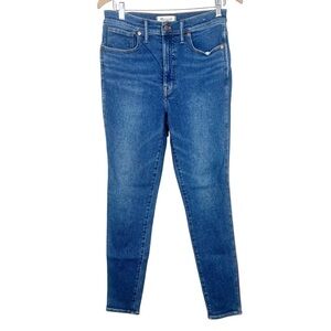 Madewell Womens 10” high rise skinny jeans size 28 tall stretch blue denim